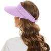 imageSun Hats for Women UV Protection Wide Brim 2 in 1 ZipOff Visor Summer Beach Hat Womens Packable Golf HatPurple