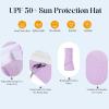 imageSun Hats for Women UV Protection Wide Brim 2 in 1 ZipOff Visor Summer Beach Hat Womens Packable Golf HatPurple