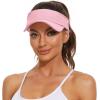imageSun Visor Hats Cotton Sun Protection Cap Hats Visor HatHot Pink