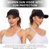 imageSun Visor Hats Cotton Sun Protection Cap Hats Visor HatRed
