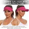imageSun Visor Hats Cotton Sun Protection Cap Hats Visor HatRose Red