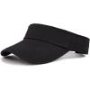 imageSun Visor Hats Cotton Sun Protection Cap Hats Visor HatWhite Black