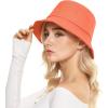 imageUnisex Athletic Bucket Hat Solid Colors Sun Hat with UV Protection for Outdoor Sports Packable Summer HatsOrange
