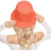 imageUnisex Athletic Bucket Hat Solid Colors Sun Hat with UV Protection for Outdoor Sports Packable Summer HatsOrange