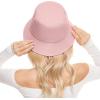imageUnisex Athletic Bucket Hat Solid Colors Sun Hat with UV Protection for Outdoor Sports Packable Summer HatsPink