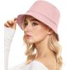 imageUnisex Athletic Bucket Hat Solid Colors Sun Hat with UV Protection for Outdoor Sports Packable Summer HatsPink