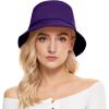 imageUnisex Athletic Bucket Hat Solid Colors Sun Hat with UV Protection for Outdoor Sports Packable Summer HatsQ Deep Purple