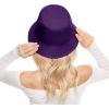 imageUnisex Athletic Bucket Hat Solid Colors Sun Hat with UV Protection for Outdoor Sports Packable Summer HatsQ Deep Purple