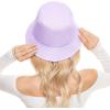 imageUnisex Athletic Bucket Hat Solid Colors Sun Hat with UV Protection for Outdoor Sports Packable Summer HatsQ Purple
