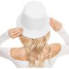 imageUnisex Athletic Bucket Hat Solid Colors Sun Hat with UV Protection for Outdoor Sports Packable Summer HatsWhite