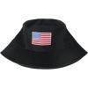 imageUnisex Athletic Bucket Hat Solid Colors Sun Hat with UV Protection for Outdoor Sports Packable Summer HatsX White American Flag