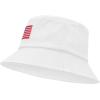 imageUnisex Athletic Bucket Hat Solid Colors Sun Hat with UV Protection for Outdoor Sports Packable Summer HatsX White American Flag