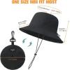 imageWaterproof Bucket Hat for Women Men Rain Hat Wide Brim Packable Sun Hat UV Protection Summer Beach Fishing Hiking Safari HatArmy Green