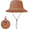 imageWaterproof Bucket Hat for Women Men Rain Hat Wide Brim Packable Sun Hat UV Protection Summer Beach Fishing Hiking Safari HatDeep Pink