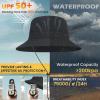 imageWaterproof Bucket Hat for Women Men Rain Hat Wide Brim Packable Sun Hat UV Protection Summer Beach Fishing Hiking Safari HatDeep Pink