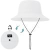 imageWaterproof Bucket Hat for Women Men Rain Hat Wide Brim Packable Sun Hat UV Protection Summer Beach Fishing Hiking Safari HatWhite