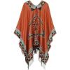 imageWomens Blanket Shawls Wraps Winter Printed Open Front Poncho Cape Plaid Shawls for WomenSeries 25orange