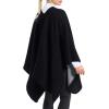 imageWomens Blanket Shawls Wraps Winter Printed Open Front Poncho Cape Plaid Shawls for WomenSeries 31black