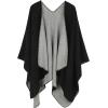 imageWomens Blanket Shawls Wraps Winter Printed Open Front Poncho Cape Plaid Shawls for WomenSeries 31black