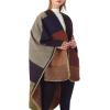 imageWomens Blanket Shawls Wraps Winter Printed Open Front Poncho Cape Plaid Shawls for WomenSeries 47brown