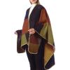 imageWomens Blanket Shawls Wraps Winter Printed Open Front Poncho Cape Plaid Shawls for WomenSeries 47brown