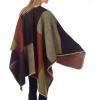 imageWomens Blanket Shawls Wraps Winter Printed Open Front Poncho Cape Plaid Shawls for WomenSeries 47brown