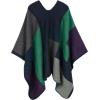 imageWomens Blanket Shawls Wraps Winter Printed Open Front Poncho Cape Plaid Shawls for WomenSeries 49green