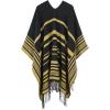 imageWomens Blanket Shawls Wraps Winter Printed Open Front Poncho Cape Plaid Shawls for WomenSeries 51black Brown