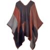 imageWomens Blanket Shawls Wraps Winter Printed Open Front Poncho Cape Plaid Shawls for WomenSeries 58red Grey