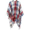 imageWomens Blanket Shawls Wraps Winter Printed Open Front Poncho Cape Plaid Shawls for WomenX Fuchsia