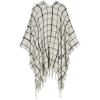 imageWomens Blanket Shawls Wraps Winter Printed Open Front Poncho Cape Plaid Shawls for WomenX White