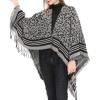 imageWomens Blanket Shawls Wraps Winter Printed Open Front Poncho Cape Plaid Shawls for WomenY Yellow Leopard