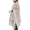 imageWomens Blanket Shawls Wraps Winter Printed Open Front Poncho Cape Plaid Shawls for WomenZ Light Khaki