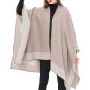 imageWomens Blanket Shawls Wraps Winter Printed Open Front Poncho Cape Plaid Shawls for WomenZ Light Khaki