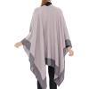 imageWomens Blanket Shawls Wraps Winter Printed Open Front Poncho Cape Plaid Shawls for WomenZ Pink