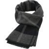 imageAmerican Trends Mens Winter Warm Long Soft Scarf Plaid Tassel Scarf for Men Soft Classic ScarvesBlack Grey Square