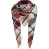 imageAmerican Trends Scarfs for Women Winter Triangle Scarf Classic Plaid Warm Scarf Soft Scarves Knitted Wrap ShawlTriangle Red  Beige  Black