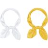 imageAmerican Trends Women Silk Feeling Scarf Satin Head Scarves Square Satin Scarf Wrap Neck Scarf Lightweight Silk Like BandanaZ Yellow White