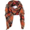 imageAmerican Trends Womens Cozy Warm Winter Fall Blanket Scarf Stylish Soft Chunky Checked Giant Scarves ShawlsBeauty Orange