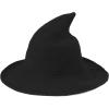 imageAmerican Trends Womens Halloween Witch Hat Wool Wizard Hat Costume Accessory Foldable Witch HatsBlack