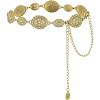 imageAmerican Trends Womens Western Belts Metal Chain Belt Country Cowgirl Belt Waist Chain Y2K Boho Concho BeltGoldb