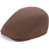 imageNewsboy Flat Cap Hats for Men  Vintage Ivy Cabbie Driving Fitted CapBrown