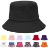 imageUnisex Athletic Bucket Hat Solid Colors Sun Hat with UV Protection for Outdoor Sports Packable Summer HatsBlack