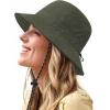 imageWaterproof Bucket Hat for Women Men Rain Hat Wide Brim Packable Sun Hat UV Protection Summer Beach Fishing Hiking Safari HatArmy Green