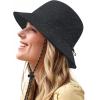 imageWaterproof Bucket Hat for Women Men Rain Hat Wide Brim Packable Sun Hat UV Protection Summer Beach Fishing Hiking Safari HatBlack