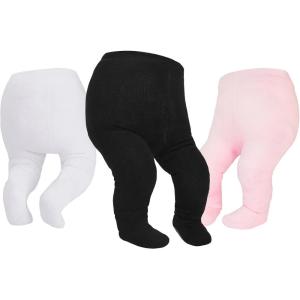 imageAmerican Trends Baby tights with Non Slip Grips Tights3 Pairswhite Black Pink