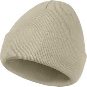 imageAmerican Trends Beanie Hat for Men Women Smile Face Beanies Knit Soft Cute Skull Beanie HatsBeige