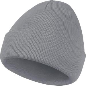 imageAmerican Trends Beanie Hat for Men Women Smile Face Beanies Knit Soft Cute Skull Beanie HatsGrey
