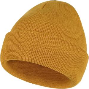 imageAmerican Trends Beanie Hat for Men Women Smile Face Beanies Knit Soft Cute Skull Beanie HatsTigeryellow