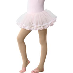 imageAmerican Trends Dance Tights for Girls Ballet Tights Stirrup Soft Soft LeggingsNude